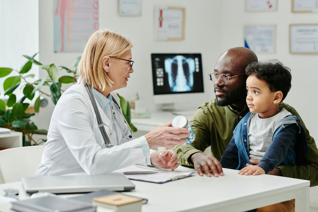 Doctor caring for patients in an Urgent care clinic